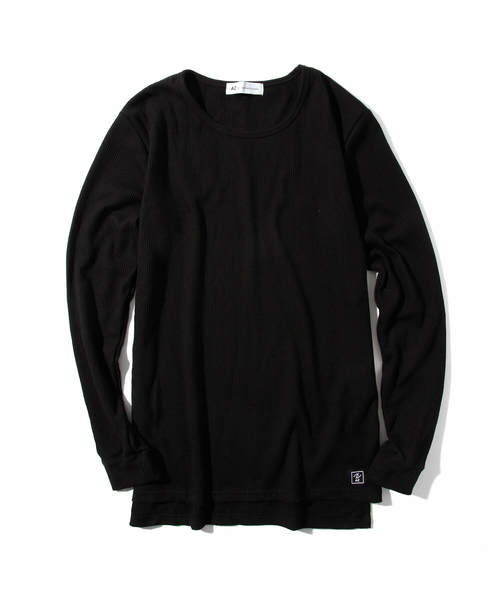 AZbyjunhashimoto_(エーゼイバイジュンハシモト)の「AZ by junhashimoto(エーゼイ バイ ジュンハシモト)ワッフルスリットロングTシャツ(Tシャツ/カットソー・メンズ・ホワイト/ブラック/ブラック×ホワイト/グレー・SMALL/MEDIUM/LARGE/X-LARGE)」の2枚目の写真
