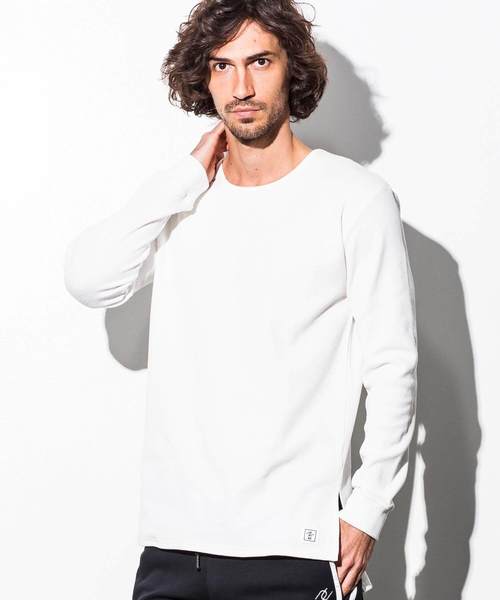 AZbyjunhashimoto_(エーゼイバイジュンハシモト)の「AZ by junhashimoto(エーゼイ バイ ジュンハシモト)ワッフルスリットロングTシャツ(Tシャツ/カットソー・メンズ・ホワイト/ブラック/ブラック×ホワイト/グレー・SMALL/MEDIUM/LARGE/X-LARGE)」の5枚目の写真