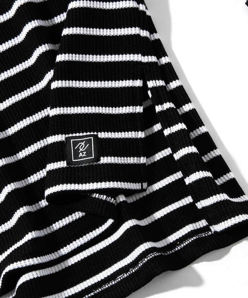 AZbyjunhashimoto_(エーゼイバイジュンハシモト)の「AZ by junhashimoto(エーゼイ バイ ジュンハシモト)ワッフルスリットロングTシャツ(Tシャツ/カットソー・メンズ・ホワイト/ブラック/ブラック×ホワイト/グレー・SMALL/MEDIUM/LARGE/X-LARGE)」の11枚目の写真