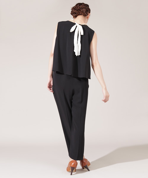 BEAMS LIGHTS Women's(ビームスライツ ウィメンズ)の「BEAMS LIGHTS / カサネ ノースリーブオールインワン<WEB限定>(つなぎ/オールインワン・レディース・ブラック/ネイビー/ベージュ/グレー・36/38)」の6枚目の写真