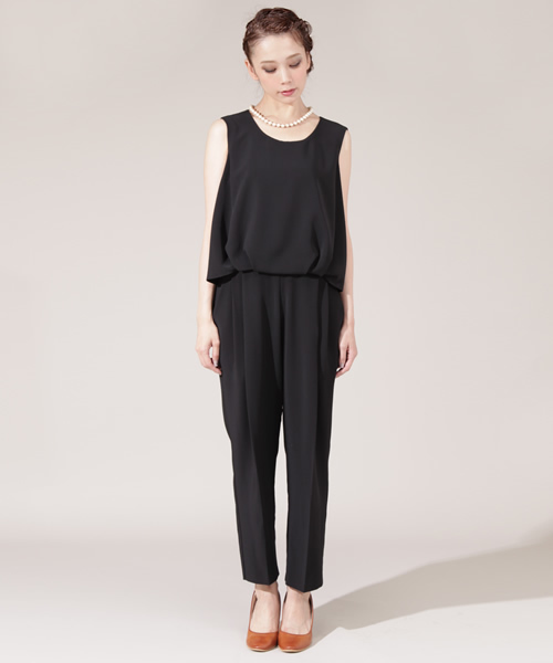 BEAMS LIGHTS Women's(ビームスライツ ウィメンズ)の「BEAMS LIGHTS / カサネ ノースリーブオールインワン<WEB限定>(つなぎ/オールインワン・レディース・ブラック/ネイビー/ベージュ/グレー・36/38)」の7枚目の写真