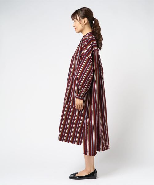 MERLOT（メルロー）の「マルチカラーストライプシャツワンピース1771 