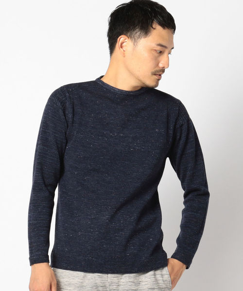 SHIPS（シップス）の「SC: コットン/ウール AMOSSA(R) ボートネック ニット（ニット/セーター・メンズ・ベージュ系その他/イエロー系その他2/ネイビー/ダークブルー/コバルトブルー・SMALL/MEDIUM/LARGE/X-LARGE）」の13枚目の写真