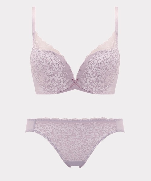 AMOSTYLE BY Triumph（アモスタイルバイトリンプ）の「デイジーレース 夢みるブラ DeepV ブラ＆ショーツセット【B,C,Dカップ】AMST1150 WHU2 + Hikini（ブラ&ショーツ・レディース・ブラック/イエロー/ミント/グレー/パープル/カーキ・B65/B70/C70/D70/B75/C65/C75/D65/D75/A70/A75/C80/D80/C75L/D75L/D80L/C80L）」の5枚目の写真