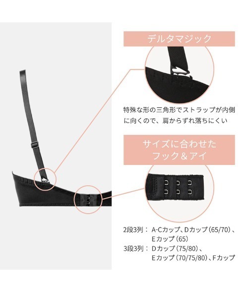 AMOSTYLE BY Triumph（アモスタイルバイトリンプ）の「デイジーレース 夢みるブラ DeepV ブラ＆ショーツセット【B,C,Dカップ】AMST1150 WHU2 + Hikini（ブラ&ショーツ・レディース・ブラック/イエロー/ミント/グレー/パープル/カーキ・B65/B70/C70/D70/B75/C65/C75/D65/D75/A70/A75/C80/D80/C75L/D75L/D80L/C80L）」の18枚目の写真