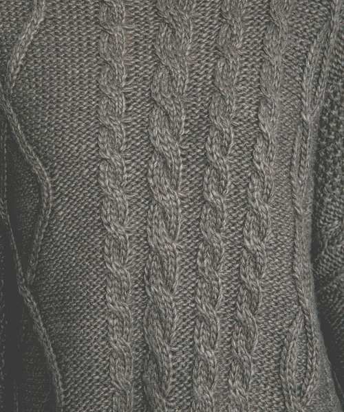 Curensology（カレンソロジー）の「ケーブルニット（ニット/セーター・レディース・ダークブラウン/オフホワイト・FREE）」の14枚目の写真