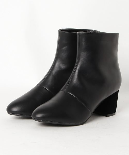 natural couture（ナチュラルクチュール）の「切替レトロブーツ（ブーツ・レディース・ブラック/ブラウン・MEDIUM/LARGE）」の2枚目の写真