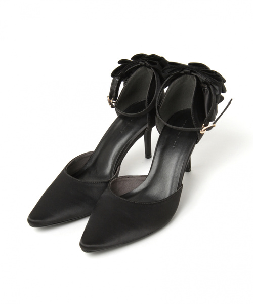 A part by(アパートバイ)の「サテンリボンパンプス 818500(パンプス・レディース・ブラック/ベージュ・MEDIUM/LARGE)」の11枚目の写真