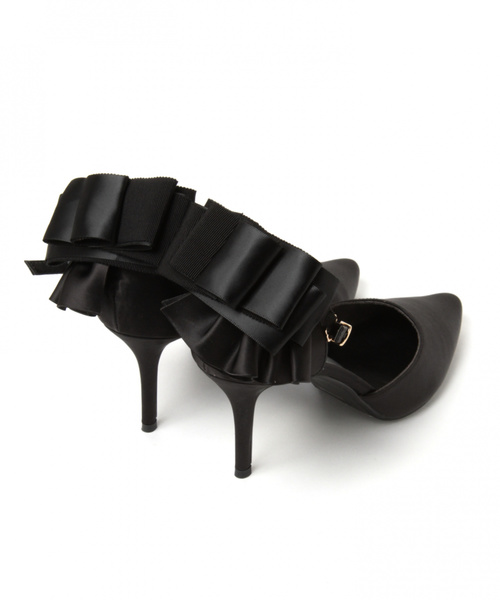 A part by(アパートバイ)の「サテンリボンパンプス 818500(パンプス・レディース・ブラック/ベージュ・MEDIUM/LARGE)」の16枚目の写真