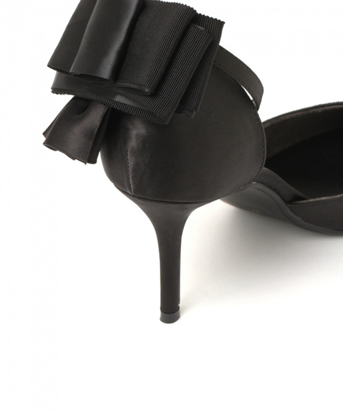 A part by(アパートバイ)の「サテンリボンパンプス 818500(パンプス・レディース・ブラック/ベージュ・MEDIUM/LARGE)」の4枚目の写真