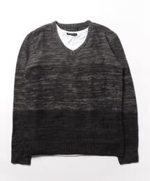 【Bl】【Bling Leads】ボーダーニット＆ ロングTシャツ　アンサンブルセット