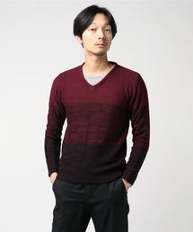 Bling Leads（ブリングリーズ）の「【Bl】【Bling Leads】ボーダーニット＆ ロングTシャツ　アンサンブルセット（アンサンブル）」