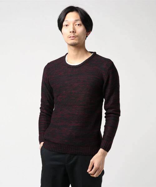 Bling Leads（ブリングリーズ）の「【Bl】【Bling Leads】ボーダーニット＆ ロングTシャツ　アンサンブルセット（アンサンブル・メンズ・ブラック系その他/グレー系その他/ブルー系その他/レッド系その他/ブラック系その他2/グレー系その他2/ブルー系その他2/レッド系その他2/レッド系その他4/レッド系その他3・MEDIUM/LARGE/X-LARGE）」の10枚目の写真