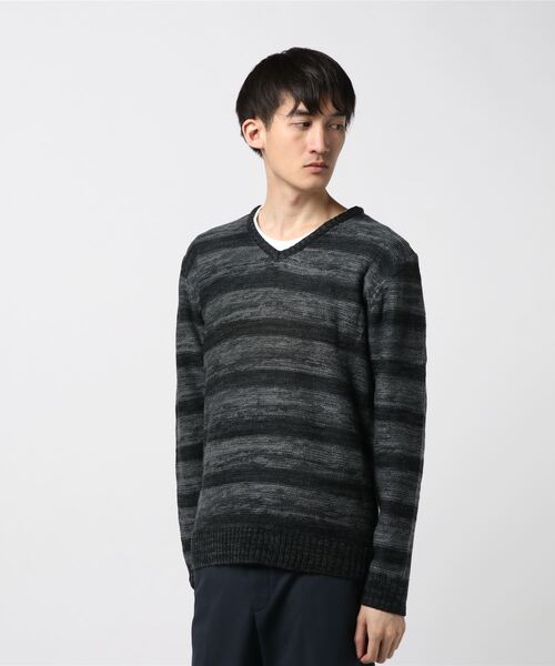 Bling Leads（ブリングリーズ）の「【Bl】【Bling Leads】ボーダーニット＆ ロングTシャツ　アンサンブルセット（アンサンブル・メンズ・ブラック系その他/グレー系その他/ブルー系その他/レッド系その他/ブラック系その他2/グレー系その他2/ブルー系その他2/レッド系その他2/レッド系その他4/レッド系その他3・MEDIUM/LARGE/X-LARGE）」の3枚目の写真