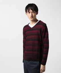 Bling Leads（ブリングリーズ）の「【Bl】【Bling Leads】ボーダーニット＆ ロングTシャツ　アンサンブルセット（アンサンブル）」