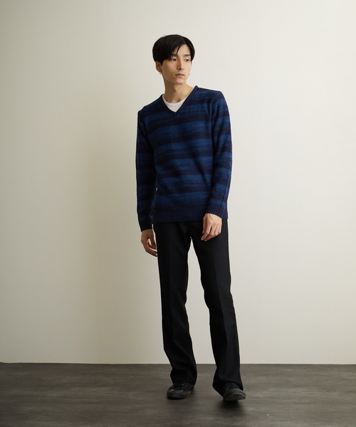 Bling Leads（ブリングリーズ）の「【Bl】【Bling Leads】ボーダーニット＆ ロングTシャツ　アンサンブルセット（アンサンブル・メンズ・ブラック系その他/グレー系その他/ブルー系その他/レッド系その他/ブラック系その他2/グレー系その他2/ブルー系その他2/レッド系その他2/レッド系その他4/レッド系その他3・MEDIUM/LARGE/X-LARGE）」の17枚目の写真