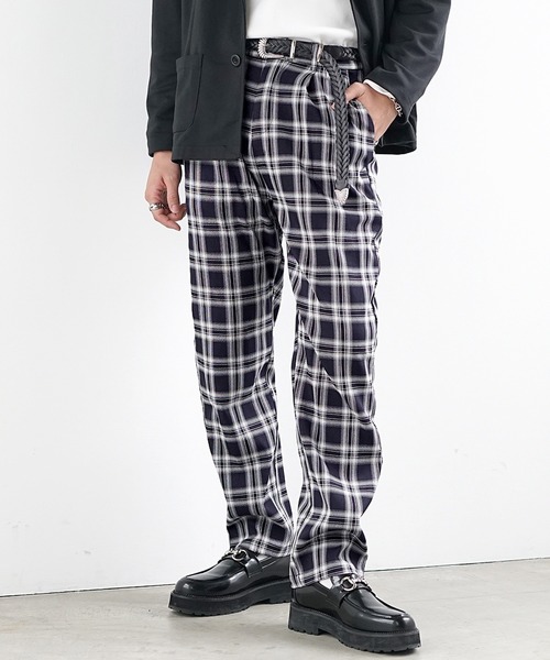MinoriTY(マイノリティ)の「【MinoriTY】ワイドテーパードパンツ スラックス メンズ チノパン チェック 無地 カジュアルパンツ(スラックス・メンズ・ネイビー/ブラック系その他/グレー系その他/グレー/ブラウン/ブラック/ワイン/ブルー系その他/グリーン系その他/ブラウン系その他/ライトグレー/モカ・M/L/XL/S)」の11枚目の写真