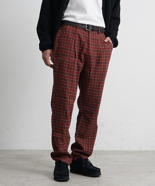 MinoriTY(マイノリティ)の「【MinoriTY】ワイドテーパードパンツ スラックス メンズ チノパン チェック 無地 カジュアルパンツ(スラックス・メンズ・ネイビー/ブラック系その他/グレー系その他/グレー/ブラウン/ブラック/ワイン/ブルー系その他/グリーン系その他/ブラウン系その他/ライトグレー/モカ・M/L/XL/S)」の12枚目の写真