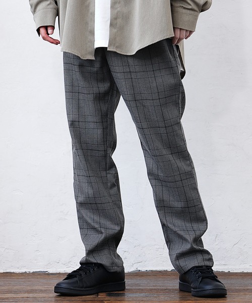 極美品☆kolor☆チェックテーパードパンツ☆スラックス☆チノパン MinoriTY チノパン 「MinoriTY」さらさらツイルテーパードパンツ