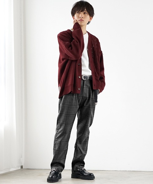 MinoriTY】ワイドテーパードパンツ スラックス メンズ チノパン