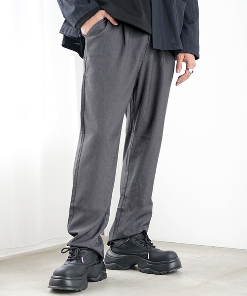 極美品☆kolor☆チェックテーパードパンツ☆スラックス☆チノパン MinoriTY】ワイドテーパードパンツ スラックス メンズ チノパン