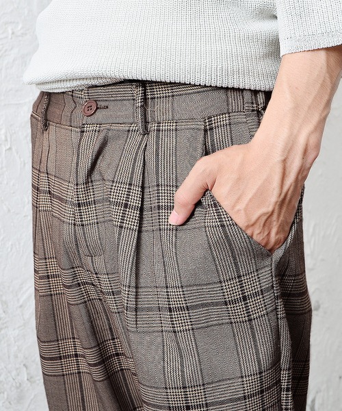 MinoriTY(マイノリティ)の「【MinoriTY】ワイドテーパードパンツ スラックス メンズ チノパン チェック 無地 カジュアルパンツ(スラックス・メンズ・ネイビー/ブラック系その他/グレー系その他/グレー/ブラウン/ブラック/ワイン/ブルー系その他/グリーン系その他/ブラウン系その他/ライトグレー/モカ・M/L/XL/S)」の14枚目の写真