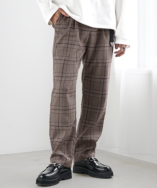 MinoriTY】ワイドテーパードパンツ スラックス メンズ チノパン