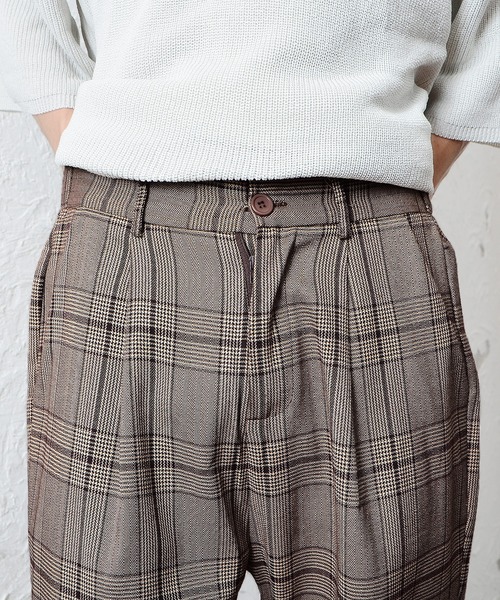 MinoriTY(マイノリティ)の「【MinoriTY】ワイドテーパードパンツ スラックス メンズ チノパン チェック 無地 カジュアルパンツ(スラックス・メンズ・ネイビー/ブラック系その他/グレー系その他/グレー/ブラウン/ブラック/ワイン/ブルー系その他/グリーン系その他/ブラウン系その他/ライトグレー/モカ・M/L/XL/S)」の15枚目の写真