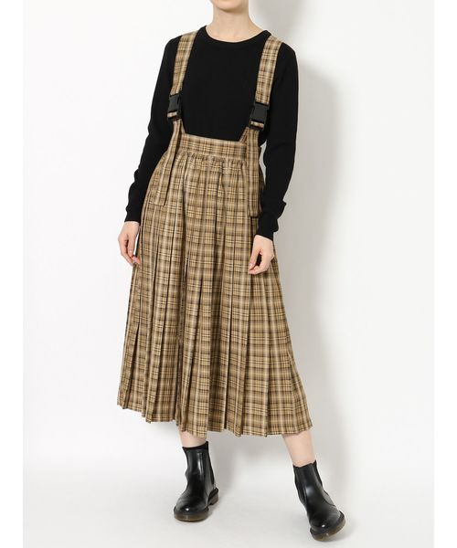 jouetie（ジュエティ）の「プリーツロングチェックスカート（スカート・レディース・ベージュ/レッド/ピンク・MEDIUM）」の11枚目の写真