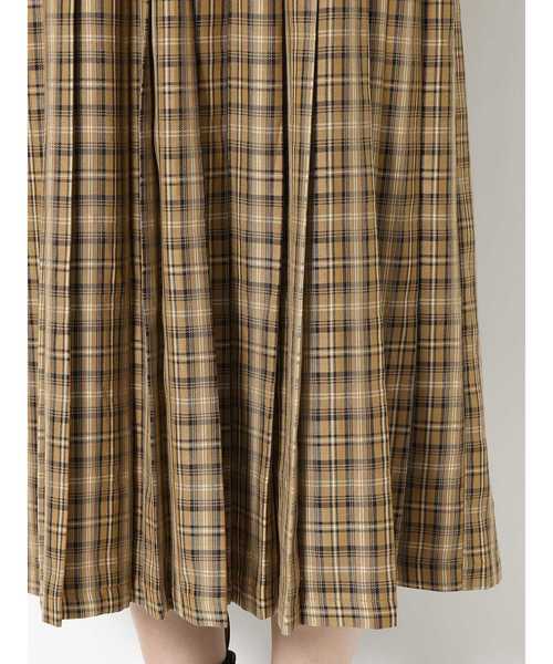 jouetie（ジュエティ）の「プリーツロングチェックスカート（スカート・レディース・ベージュ/レッド/ピンク・MEDIUM）」の18枚目の写真
