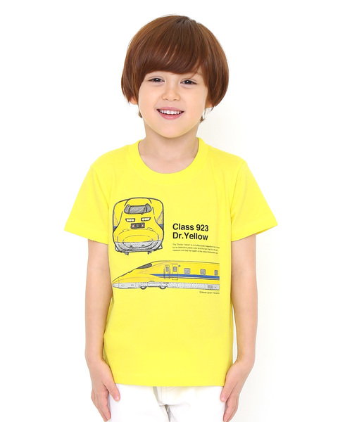 Design Tshirts Store Graniph デザイン ティーシャツ ストア グラニフ の コラボレーションキッズtシャツ ドクターイエロー でんしゃのずかん デイジー Tシャツ カットソー Wear