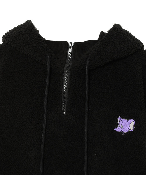 Candy Stripper(キャンディストリッパー)の「ODD ELEPHANT BOA HOODIE(パーカー・レディース・ブラック/グレー/アイボリー・2)」の12枚目の写真