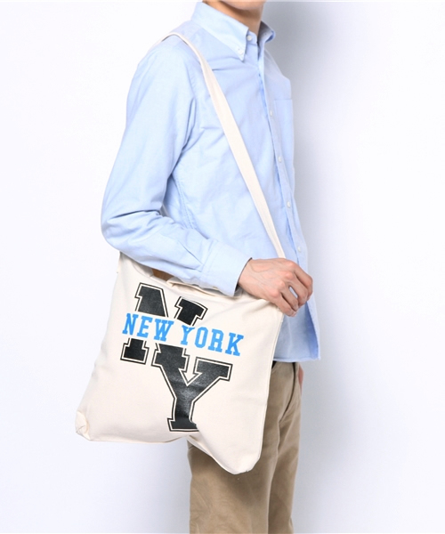 WEGO（ウィゴー）の「WEGO/NYロゴショルダーバッグ（ショルダーバッグ・メンズ・ホワイト/ブラック/ネイビー・FREE）」の6枚目の写真