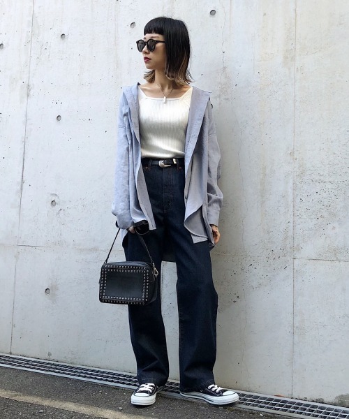 PAGEBOY(ページボーイ)の「【新色追加】クラシックストレート(デニムパンツ・レディース・オフホワイト/インディゴブルー/ブルー/ライトベージュ/ダークインディゴブルー/サックスブルー/ブラック系その他・24inch/25inch/26inch/27inch)」の13枚目の写真