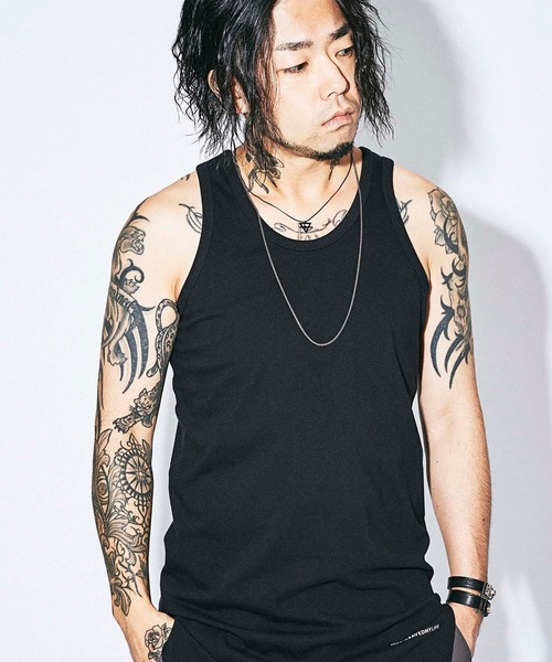MSML(エムエスエムエル)の「LONG TANK TOP(タンクトップ・メンズ・カーキ/レッド/ホワイト/ブラック・SMALL/MEDIUM/LARGE)」の3枚目の写真