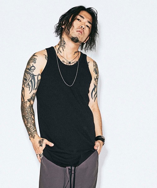 MSML(エムエスエムエル)の「LONG TANK TOP(タンクトップ・メンズ・カーキ/レッド/ホワイト/ブラック・SMALL/MEDIUM/LARGE)」の8枚目の写真