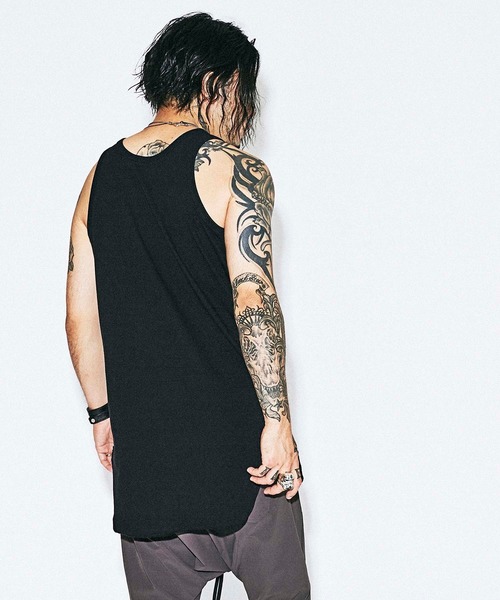 MSML(エムエスエムエル)の「LONG TANK TOP(タンクトップ・メンズ・カーキ/レッド/ホワイト/ブラック・SMALL/MEDIUM/LARGE)」の9枚目の写真