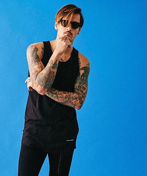 MSML(エムエスエムエル)の「LONG TANK TOP(タンクトップ・メンズ・カーキ/レッド/ホワイト/ブラック・SMALL/MEDIUM/LARGE)」の11枚目の写真
