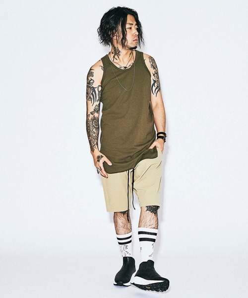 MSML(エムエスエムエル)の「LONG TANK TOP(タンクトップ・メンズ・カーキ/レッド/ホワイト/ブラック・SMALL/MEDIUM/LARGE)」の16枚目の写真