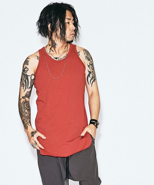 MSML(エムエスエムエル)の「LONG TANK TOP(タンクトップ・メンズ・カーキ/レッド/ホワイト/ブラック・SMALL/MEDIUM/LARGE)」の21枚目の写真