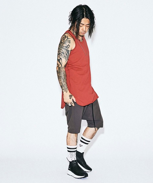 MSML(エムエスエムエル)の「LONG TANK TOP(タンクトップ・メンズ・カーキ/レッド/ホワイト/ブラック・SMALL/MEDIUM/LARGE)」の22枚目の写真