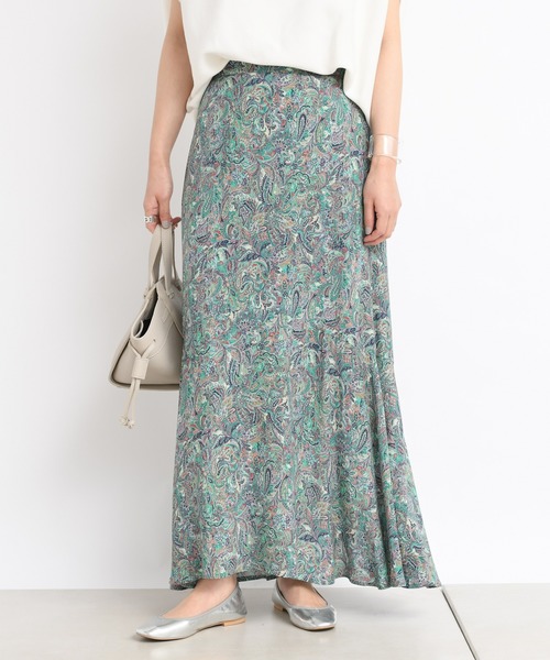 DouDou（ドゥドゥ）の「ペイズリー柄スカート（スカート・レディース・ベージュ/グリーン・FREE）」の11枚目の写真