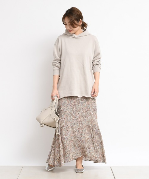 DouDou（ドゥドゥ）の「ペイズリー柄スカート（スカート・レディース・ベージュ/グリーン・FREE）」の14枚目の写真