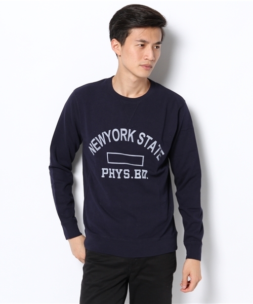 WEGO（ウィゴー）の「WEGO/シリコン加工プリントスウェット（スウェット・メンズ・オフホワイト/ネイビー・LARGE/MEDIUM）」の2枚目の写真