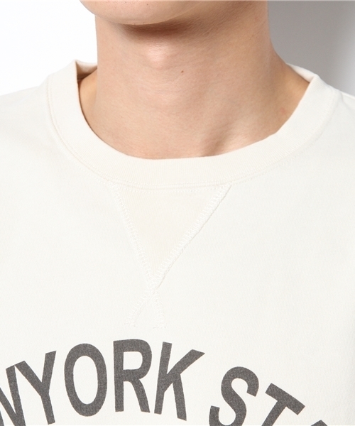 WEGO（ウィゴー）の「WEGO/シリコン加工プリントスウェット（スウェット・メンズ・オフホワイト/ネイビー・LARGE/MEDIUM）」の7枚目の写真