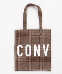 CONVERSE ROUNDLOGO CHECK TOTE BAG