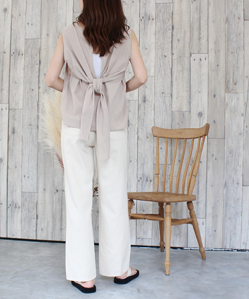 MODE ROBE(モードローブ)の「ルーズストレートパンツ(その他パンツ・レディース・ベージュ/アイボリー/カーキ・FREE)」の9枚目の写真