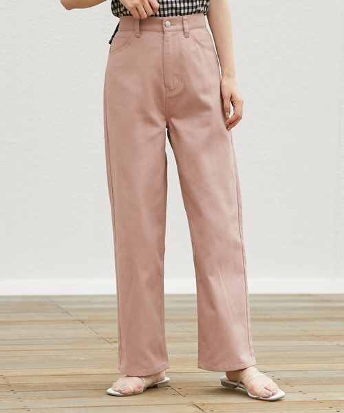 one after another NICE CLAUP（ワンアフターアナザーナイスクラップ）の「【ZOZO限定】ストレートカラ―パンツ（その他パンツ・レディース・ライトグレー/サックスブルー/インディゴブルー/アイボリー/ピンクベージュ・SMALL/MEDIUM）」の5枚目の写真