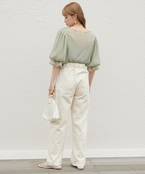 one after another NICE CLAUP（ワンアフターアナザーナイスクラップ）の「【ZOZO限定】ストレートカラ―パンツ（その他パンツ・レディース・ライトグレー/サックスブルー/インディゴブルー/アイボリー/ピンクベージュ・SMALL/MEDIUM）」の17枚目の写真