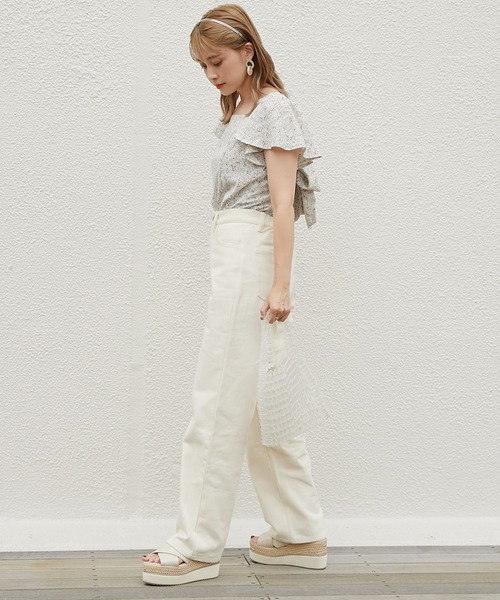 one after another NICE CLAUP（ワンアフターアナザーナイスクラップ）の「【ZOZO限定】ストレートカラ―パンツ（その他パンツ・レディース・ライトグレー/サックスブルー/インディゴブルー/アイボリー/ピンクベージュ・SMALL/MEDIUM）」の14枚目の写真